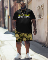 Just Think Letter Skull Print Large Men's Suit